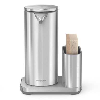 simplehuman Bomba de Sensor de líquido de 14 onzas con Caddy, Acero Inoxidable Cepillado de Alta Calidad