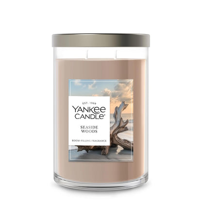 Yankee Candle Vela Arom��tica 2 Mechas, Canela Espumosa, 20 oz - Bosques costeros - Large 2-Wick Tumbler