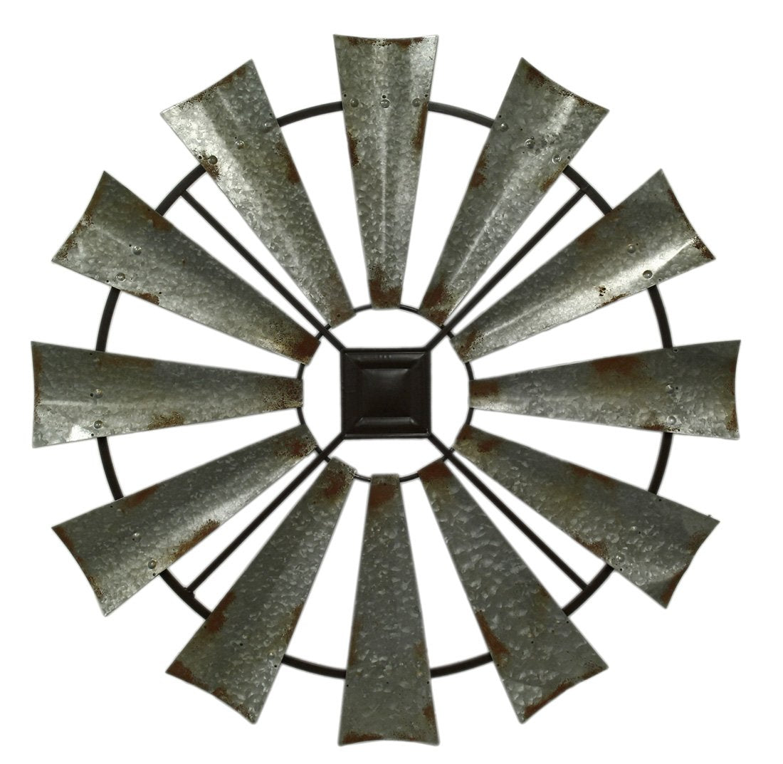 Decoración de Pared de Metal, 109 x 58 cm, Color Dorado, Rústico, Gris/Negro, 40" x 40", 1, 1