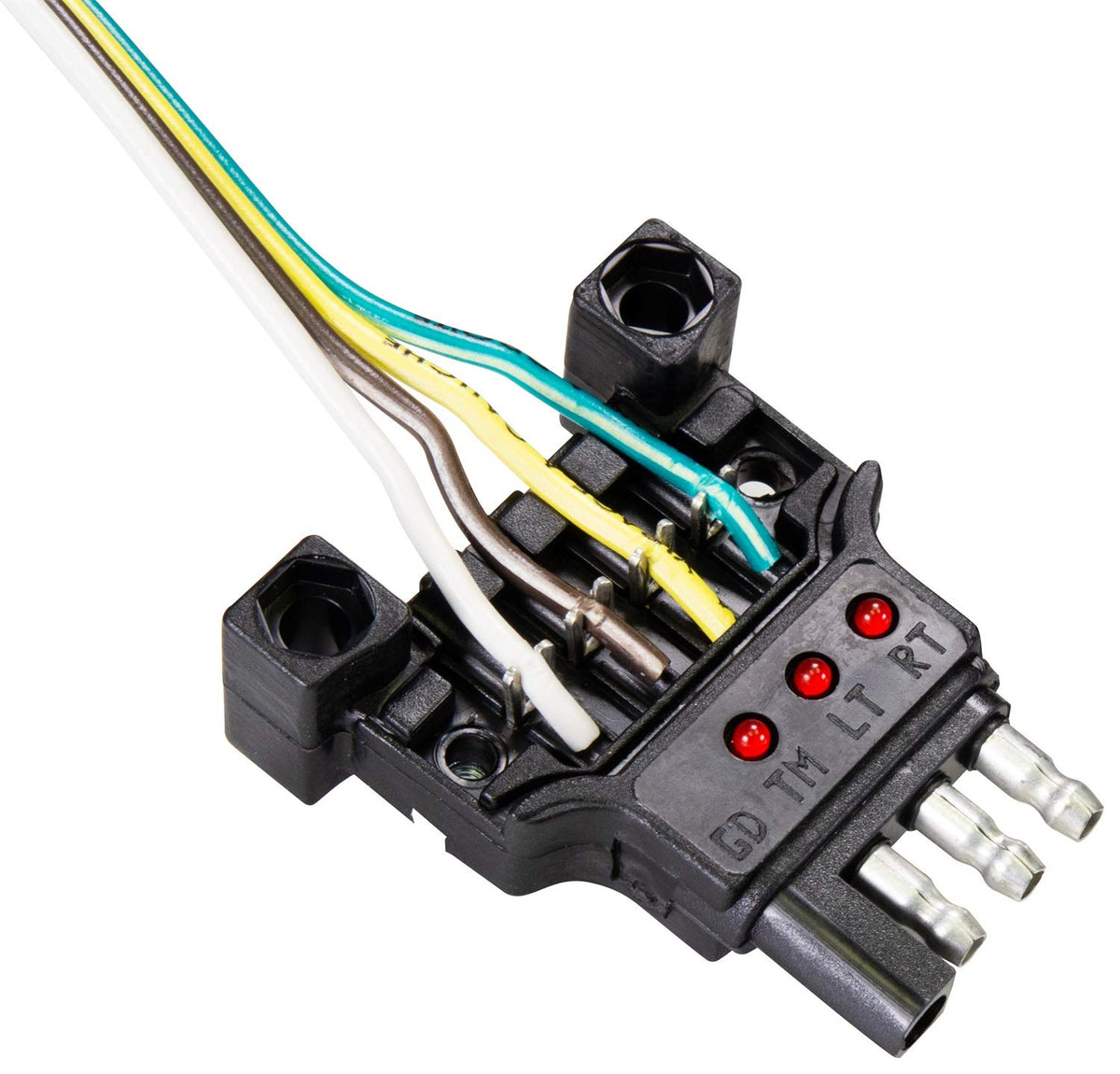Hopkins Towing Solutions 48192 Endurance Quick Fix - Conector Plano Lateral de Remolque 4 Unidades, Color Negro