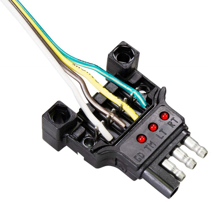 Hopkins Towing Solutions 48192 Endurance Quick Fix - Conector Plano Lateral de Remolque 4 Unidades, Color Negro