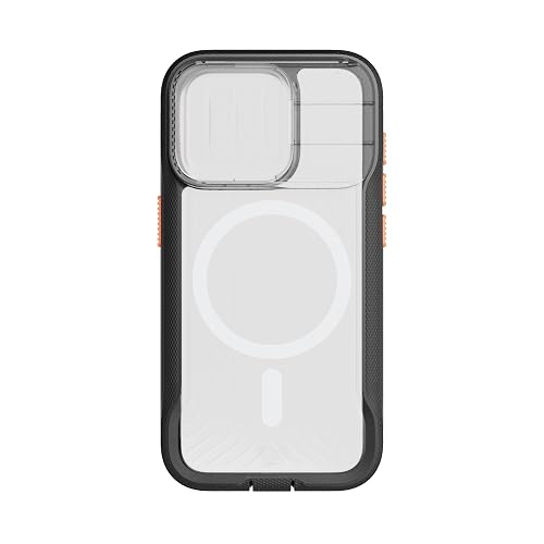 Tech21 EVO MAX - Funda para iPhone 15 Pro - Compatible con MagSafe - Funda de protección contra Impactos - Cordones incluidos, Color Negro Activo