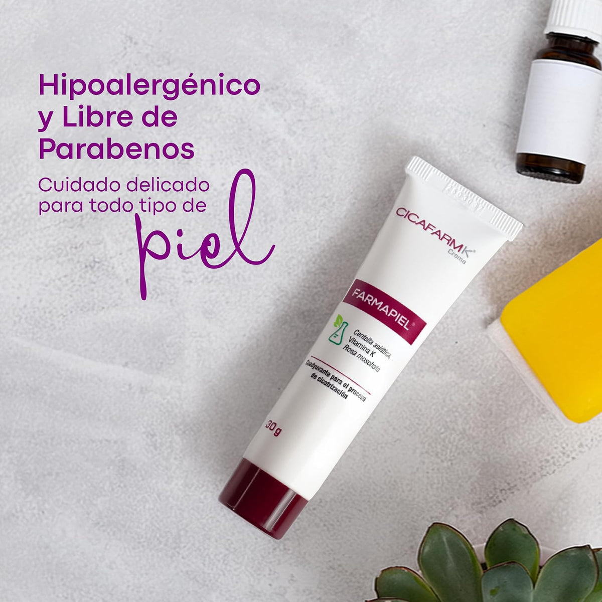 Cicafarm K Crema Reparadora para Cicatrización 30 g | Centella asiática, cicatrices recientes, raspaduras y cirugías superficiales