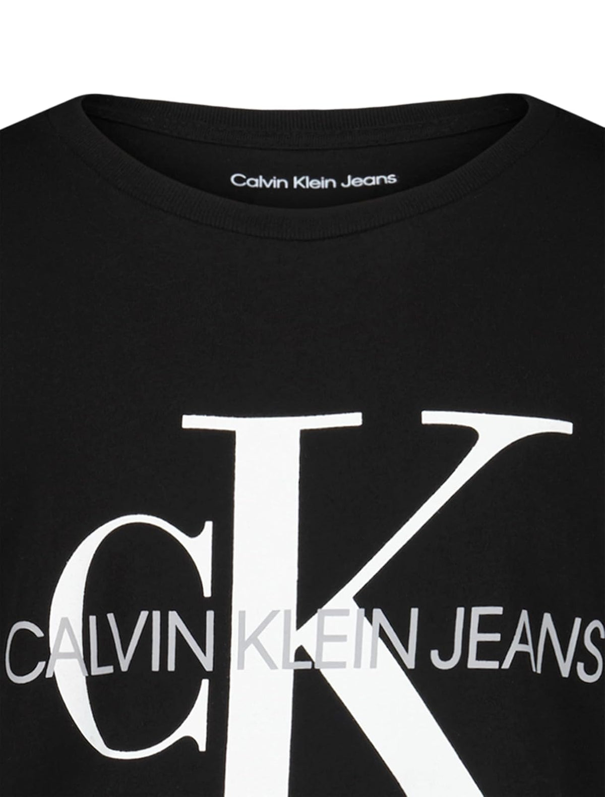 Calvin Klein - Playera de Manga Corta con Bolsillo y Cuello Redondo para niños, Suave, cómoda, Ajuste Relajado