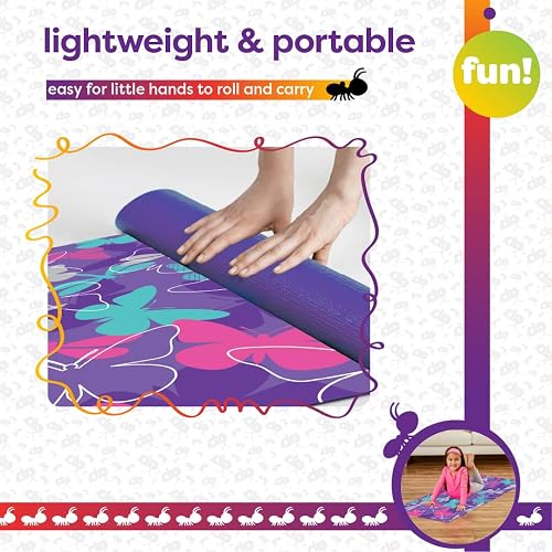 Antsy Pants - Tapete de Yoga para Niños, Entrenamiento en Casa y Viaje, Resistente y Antideslizante