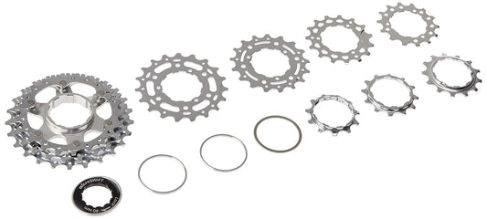 MICROSHIFT Cassette de Piñones Ruta CS-G100 Acero 10P 11/25 Centos Araña de Aluminio Piñones Cromado