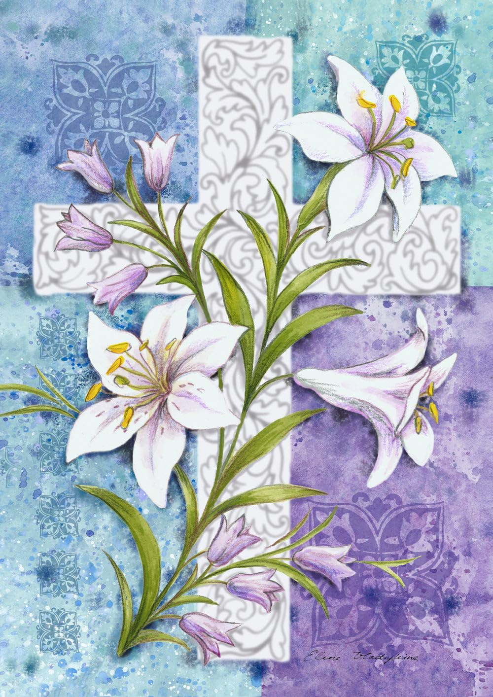 Toland Home Garden 112586 Bandera de Pascua de lirios de Pascua de 12 x 18 pulgadas, bandera de jardín de Pascua de doble cara para decoración de patio al aire última intervensión