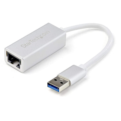 StarTech USB31000SA Adaptador de rojo Ethernet Gigabit Externo USB3.0, Plata