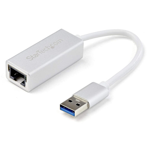 StarTech USB31000SA Adaptador de rojo Ethernet Gigabit Externo USB3.0, Plata