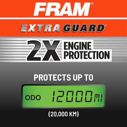 FRAM Extra Guard CA11943 Filtro de aire de motor de repuesto para modelos seleccionados de Hyundai y Kia, proporciona protección de filtro de hasta 12 meses o 12,000 millas