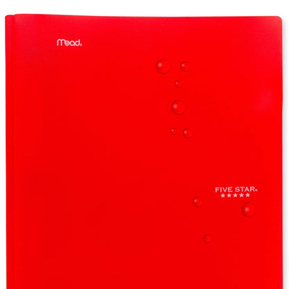 Five Star - Carpeta de 2 bolsillos, paquete de 4 carpetas de plástico con cierres de punta, capacidad para papel de 8-1/2 x 11 pulgadas, negro, rojo fuego, verde bosque, azul pacífico (38140)