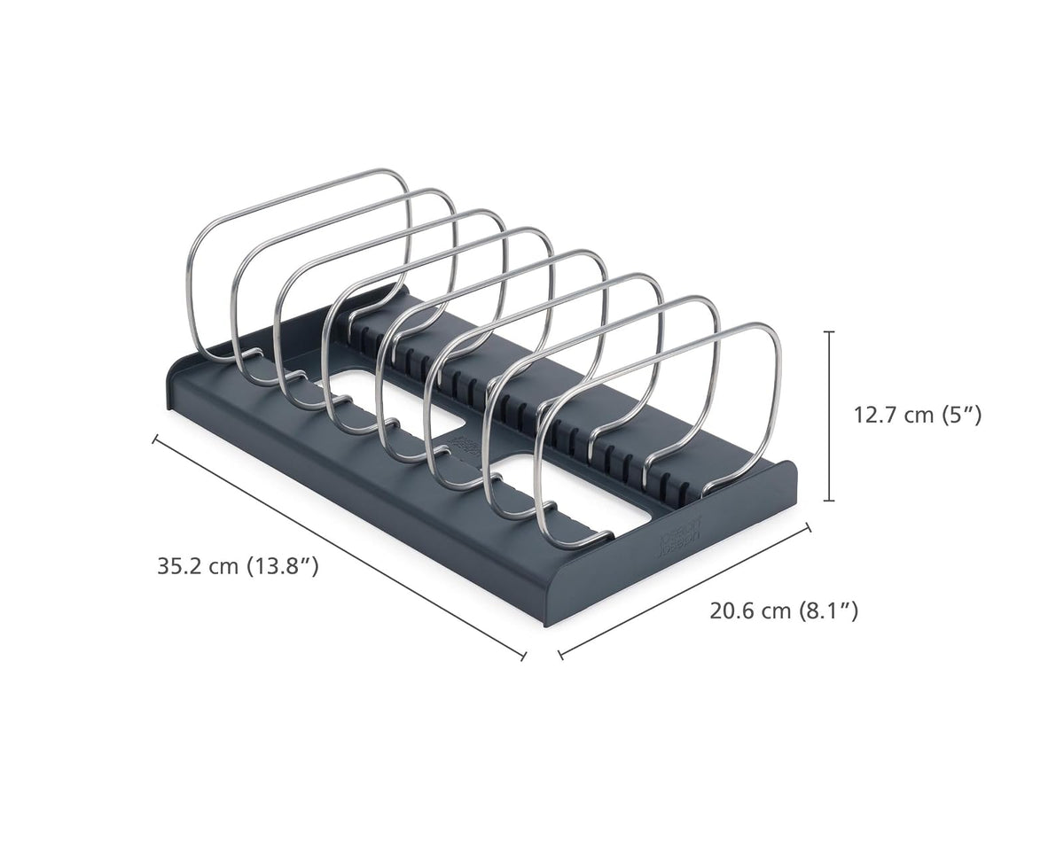 Joseph Joseph DrawerStore - Organizador de utensilios de cocina, charola para hornear, almacenamiento de ahorro de espacio para sartenes, tapas, tablas de cortar