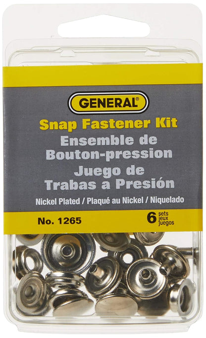 General Tools & Instruments 1265 - Kit de cierre a presión con 6 cierres, Kit de foto, Snap Kit, Multicolor
