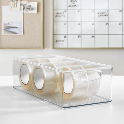 InterDesign iDesign - Contenedor apilable de plástico reciclado para Linus Collection - Transparente