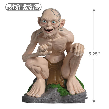 Hallmark - Adorno navideño de Recuerdo 2025, El Señor de los Anillos Gollum con Sonido y Movimiento, Regalos de película