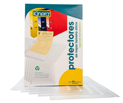 Azor Protectores De Hojas 50 Piezas Tamaño Oficio Kinera 302.363
