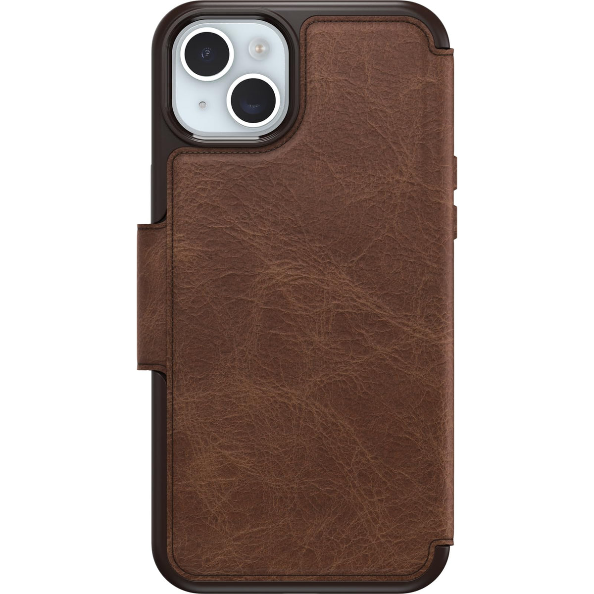 OtterBox - Funda Tipo portafolios para iPhone 15 Plus y iPhone 14 Plus Strada - Espresso (café), Soporte para Tarjetas, se Ajusta a MagSafe, Piel auténtica, Bolsillo y Funda Tipo Folio