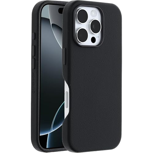 OtterBox iPhone 16 Pro Symmetry Series - Piel de Cactus para MagSafe - Negro Ceniza Negro