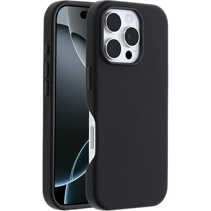 OtterBox iPhone 16 Pro Symmetry Series - Piel de Cactus para MagSafe - Negro Ceniza Negro