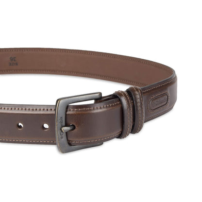 Columbia Cinturón con logo clásico – Vestido casual con hebilla de una sola punta para jeans caqui Cinturón para Hombre
