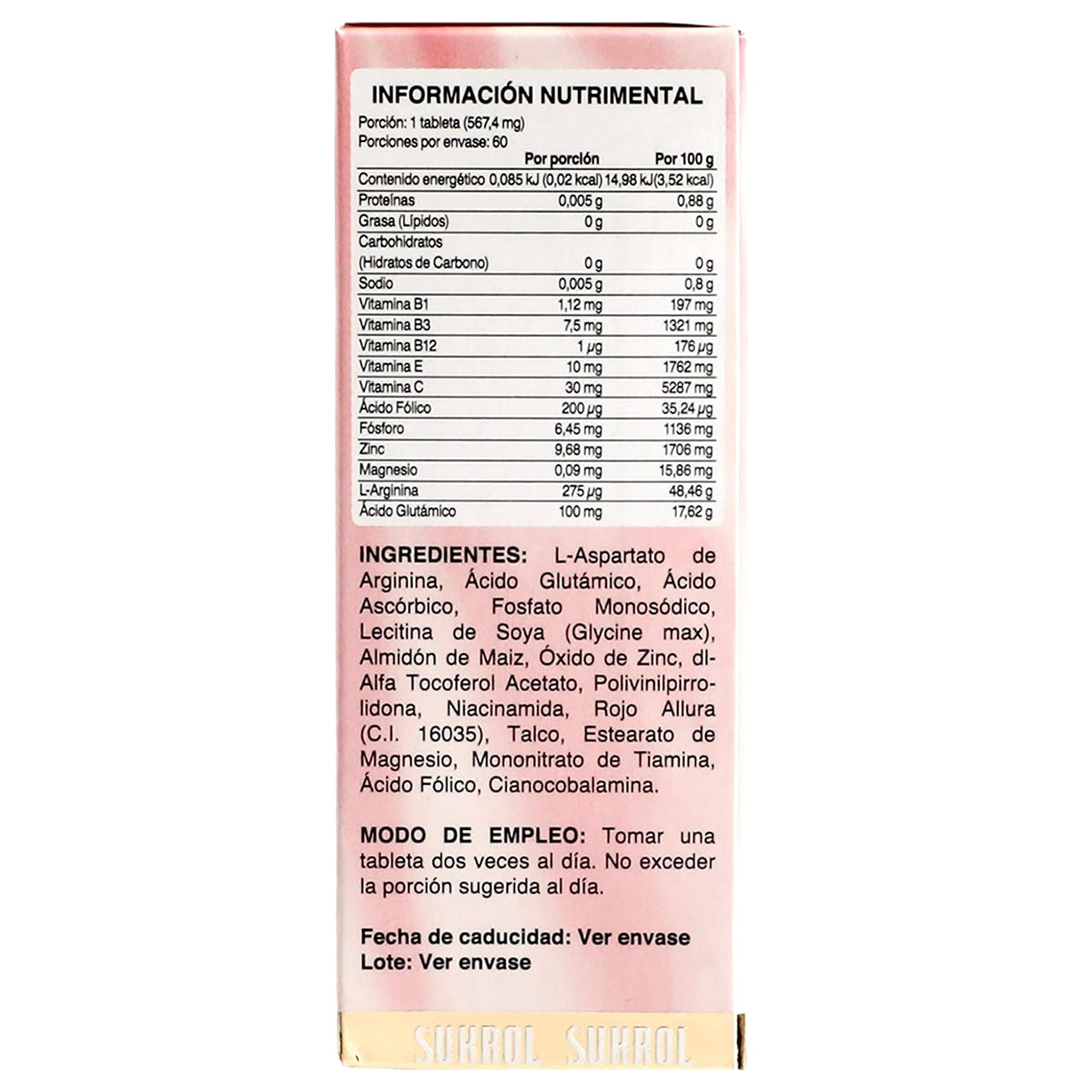 Sukrol Mujer 60 Tabletas