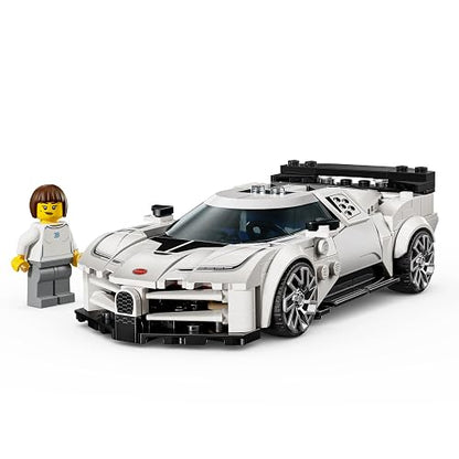 LEGO Speed Champions Hiperauto Deportivo Bugatti Centodieci Juguete para Niños y Niñas, Kit de Modelo, Set de Construcción de Vehículo, Juego con 1 Minifigura Coleccionable 77240