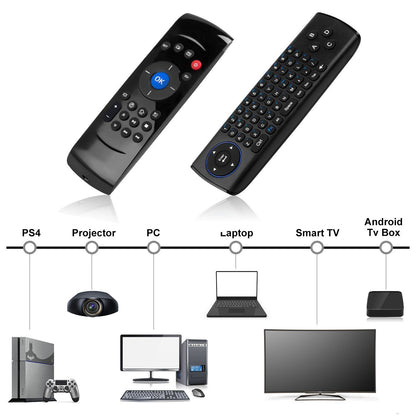 FAVI T1 Teclado y Mouse inalámbrico con conexión USB, 2.4 GHz, Aprendizaje IR, Negro (FMKRFIRAMT1)