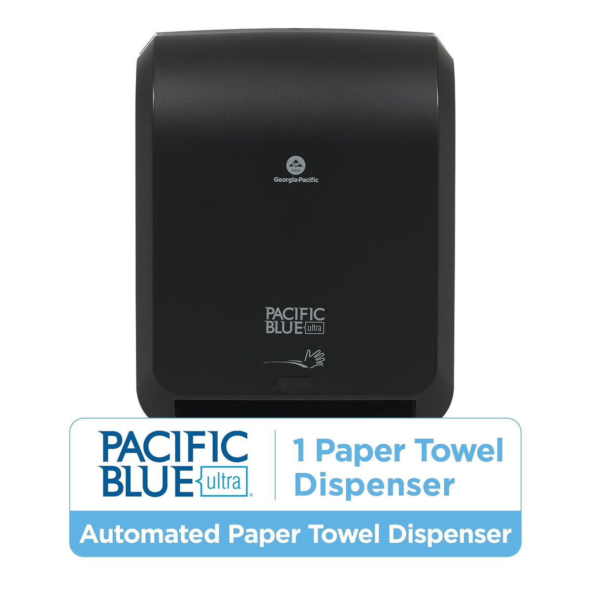 Pacific Blue Ultra™ Automated Paper Towel Dispenser by Georgia-Pacific, Black, 59590, 12.9” W x 8.7” D by 15.5” H