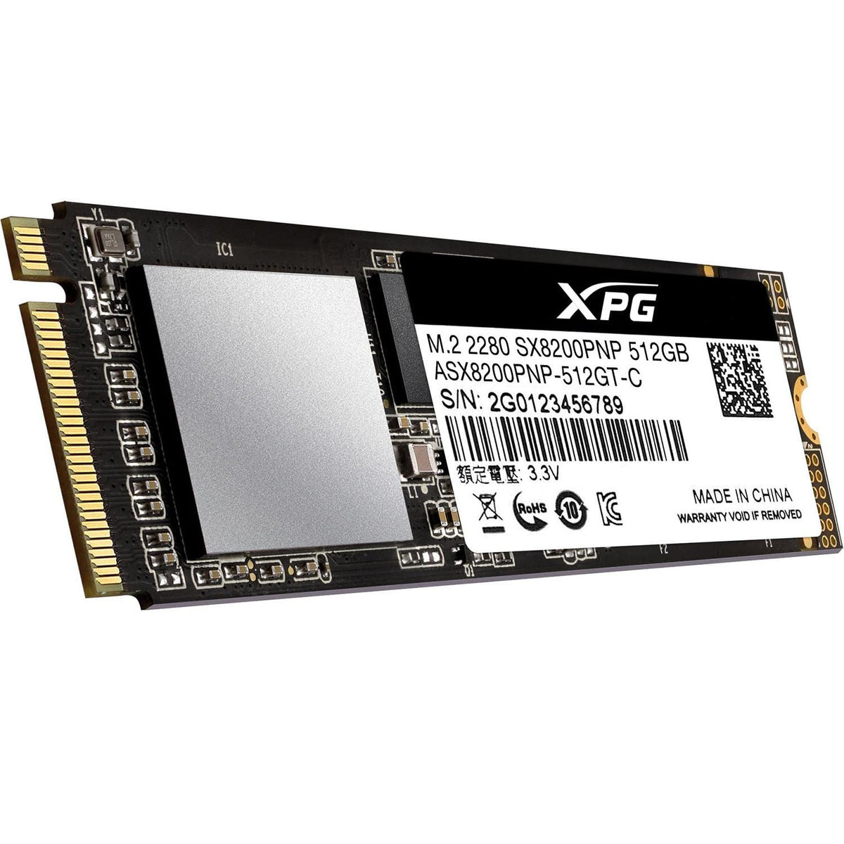 Unidad de Estado Solido XPG SX8200 Pro 512 GB SSD PCIe Gen3x4 M.2 2280 , 3500MB/s de lectura y 3000MB/s de escritura