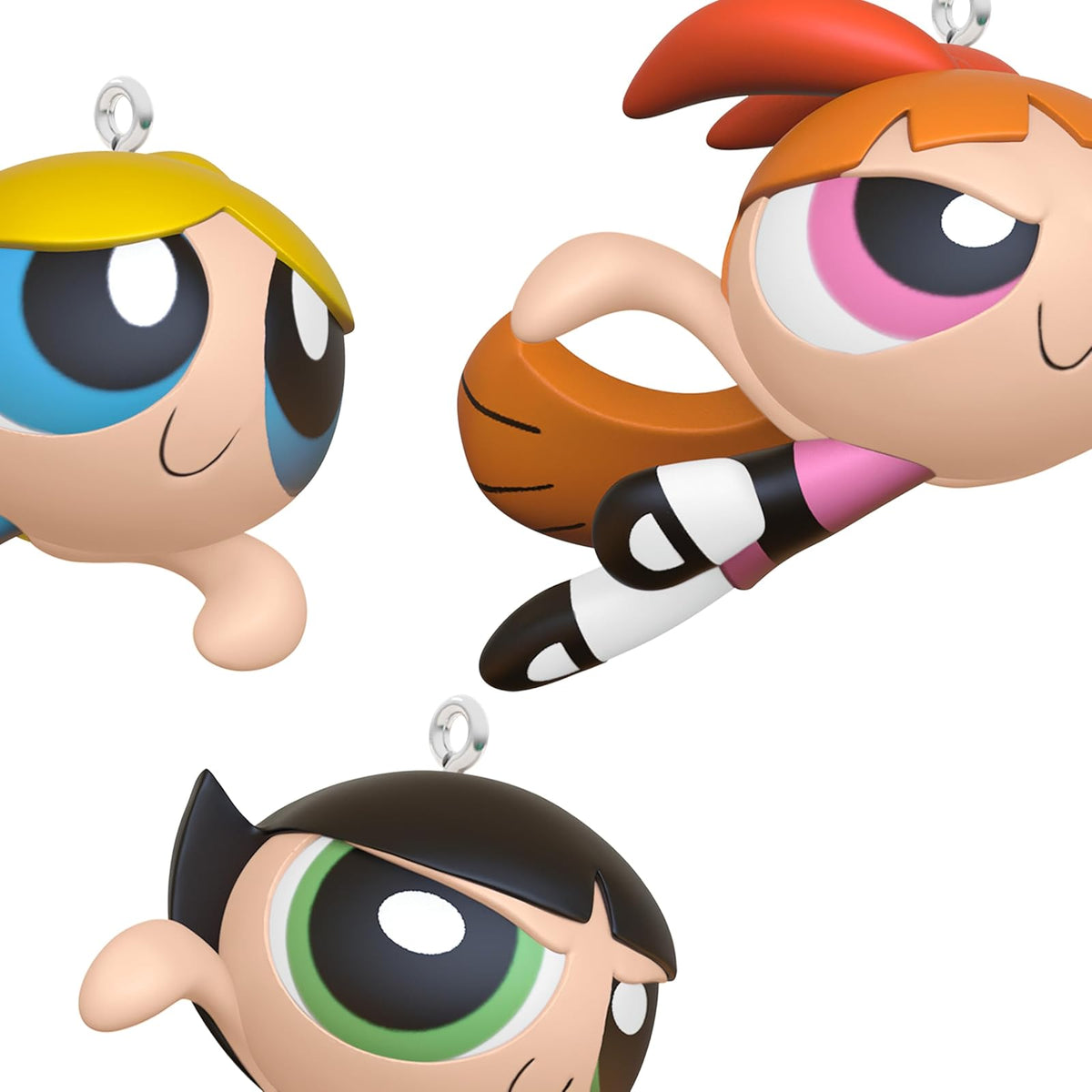 Hallmark Adornos de Navidad 2024, The Powerpuff Girls Blossom, Bubbles and Buttercup, Juego de 3, Regalos de Dibujos Animados