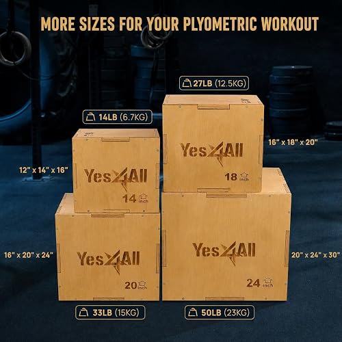 Yes4All Plataforma de Caja pliométrica para Gimnasio en casa y Entrenamiento al Aire Libre