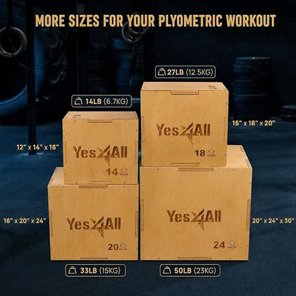 Yes4All Plataforma de Caja pliométrica para Gimnasio en casa y Entrenamiento al Aire Libre