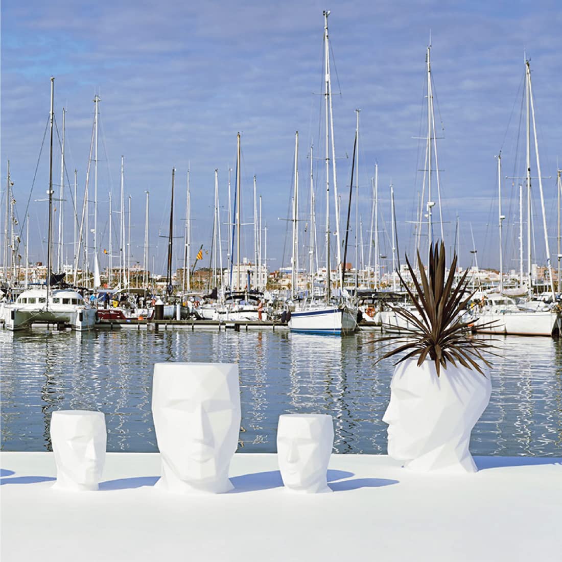 Vondom 49068 Maceta Adán Nano Color Blanco, 1 Pieza