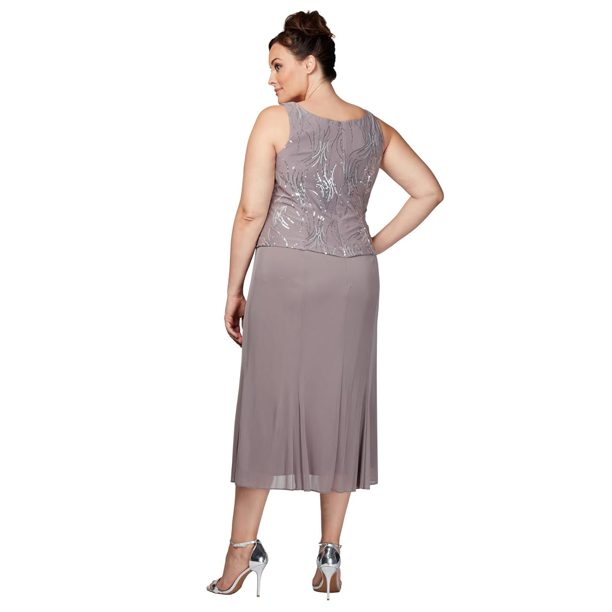 Alex Evenings Vestido Largo de Chamarra Mock Vestido para Ocaciones Especiales para Mujer