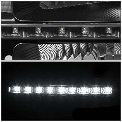 DNA Motoring HL-LED-GMCSIE07-BK-AM Conjunto de Faros, Lado del Conductor y Pasajero