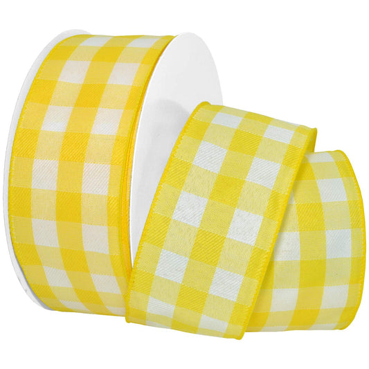 Morex Cinta de cinta de estilo guingham, 2-1/2 pulgadas por 50 yardas, narciso