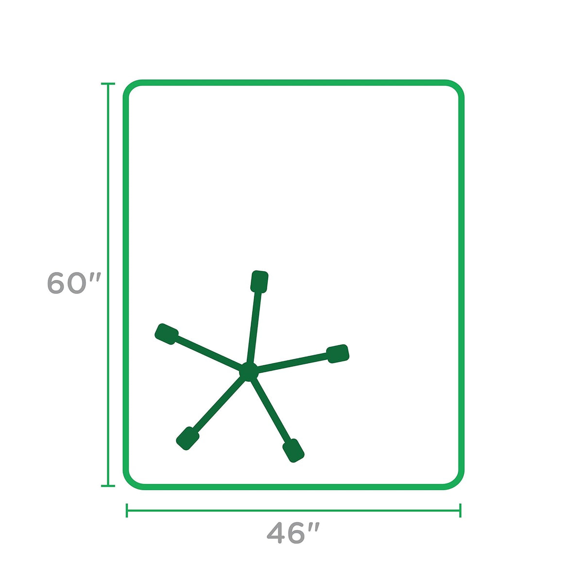 Dimex - Tapete para silla de oficina, para pisos duros, Pisos duros, Transparente, 1.1 x 1.5 m