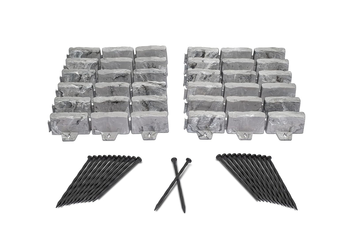 Dimex EasyFlex Borde de Jardín sin Excavación 2.7 Pulg Kit 15 pies - Gris (Slate Gray)