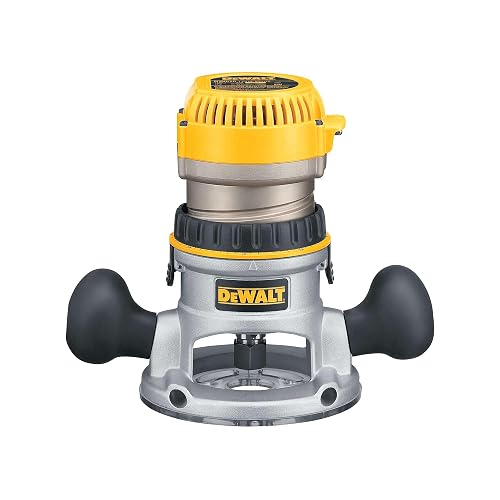 DEWALT Router para Madera 1-3/4" HP, 750W, Base Fija, Metal y Plástico de Alta Resistencia, DW616