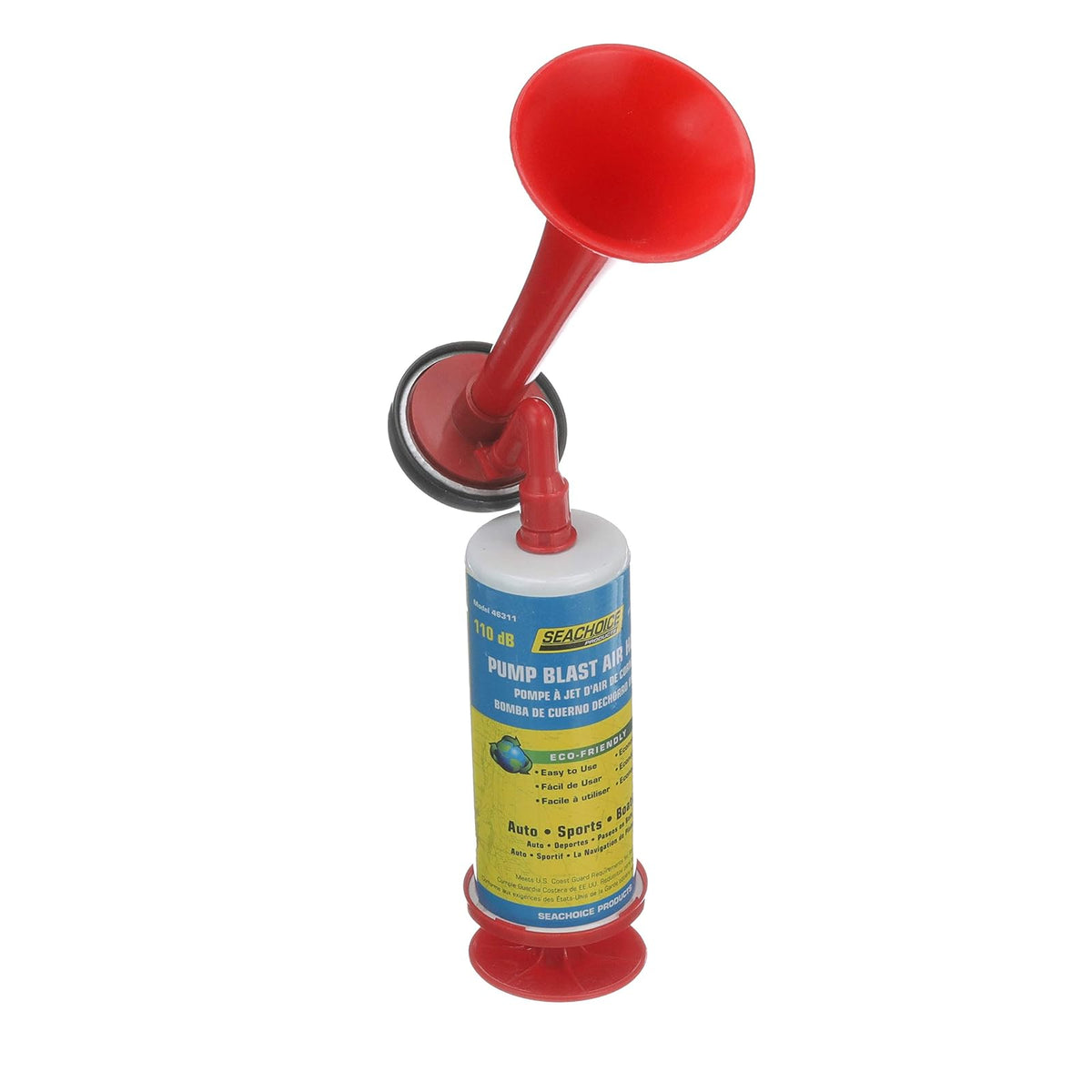 SEACHOICE - Bocina de Aire Reutilizable y respetuosa con el Medio Ambiente, 110 dB para Barco, Auto y Deportes