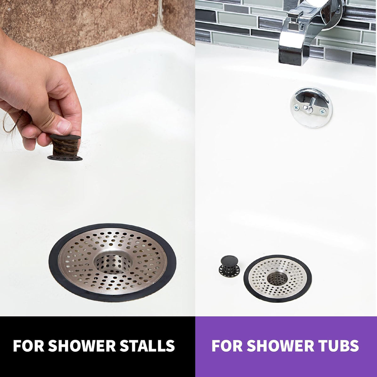 ShowerShroom SHSULT755 - Protector de Drenaje ultrarrevolucionario para Ducha, sin tamaño, Acero Inoxidable
