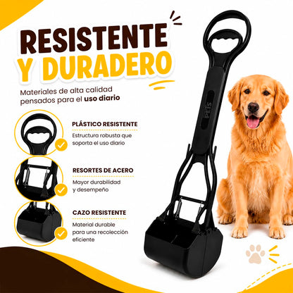 Fancy Pets Recogedor de Heces para Perros Talla GDE, Ligero, Práctico y Ergonómico, Compatible con Bolsas Desechables, Fácil de Usar y Transportar