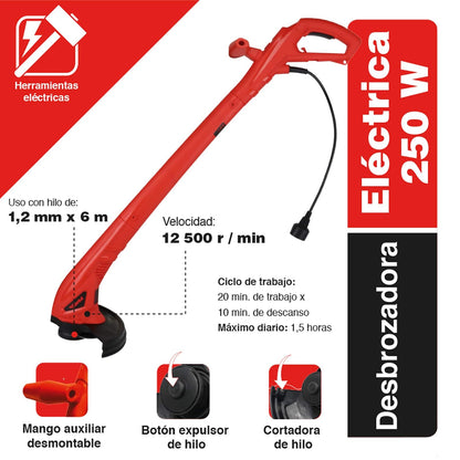 Santul 7583 Desbrozadora Eléctrica, 250 W