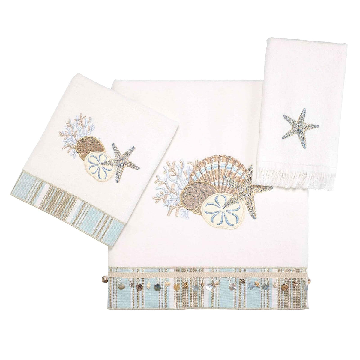 Avanti Linens by The Sea Toalla de Manos, Blanco, Toalla de baño, 1 | 100% algodón, suave y absorbente, felpa de felpa, de secado rápido, lavable a máquina, esencial para el baño diario
