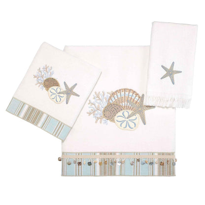 Avanti Linens by The Sea Toalla de Manos, Blanco, Toalla de baño, 1 | 100% algodón, suave y absorbente, felpa de felpa, de secado rápido, lavable a máquina, esencial para el baño diario