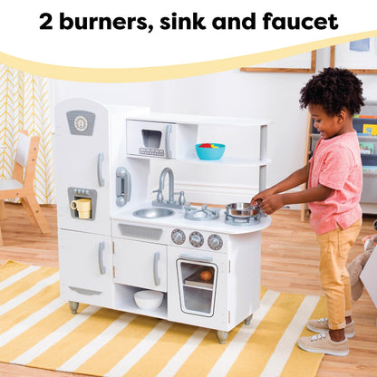 KidKraft Cocina de Juguete Vintage de Madera: Blanca