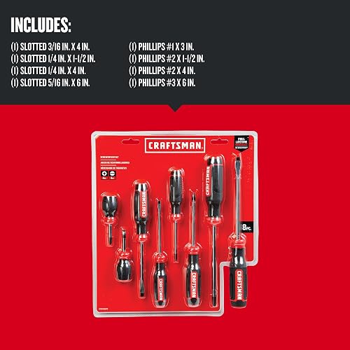 CRAFTSMAN - Juego de destornilladores bimateriales, juego de 8 piezas (CMHT65075N)