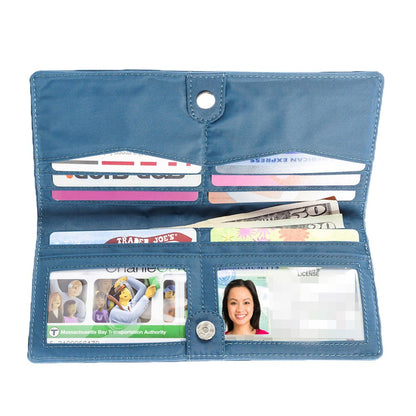 Big Skinny - portafolios delgada para mujer, con capacidad para hasta 40 tarjetas