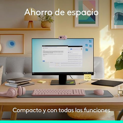 Logitech K250 Teclado Compacto Bluetooth para Windows, ChromeOS ó iOS, Batería de 12 Meses - Color Rosa