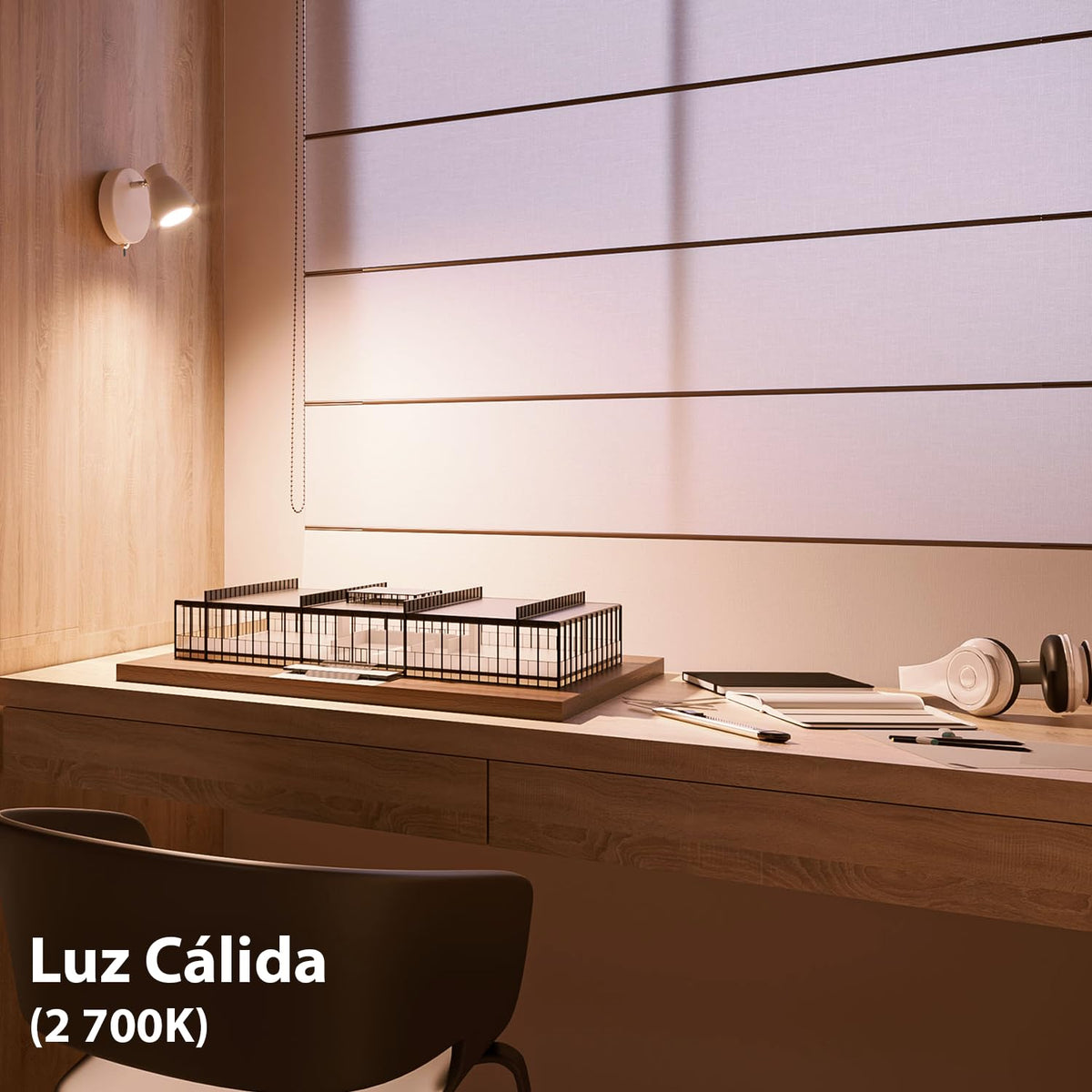 ILLUX Lámpara de muro de sobreponer, estilo riel, Decorativo y Moderno, para uso interior, Color blanco, Incluye foco GU10 Luz ideal para recamara pasillo sala TR-2401.B (Luz cálida 2700 K)